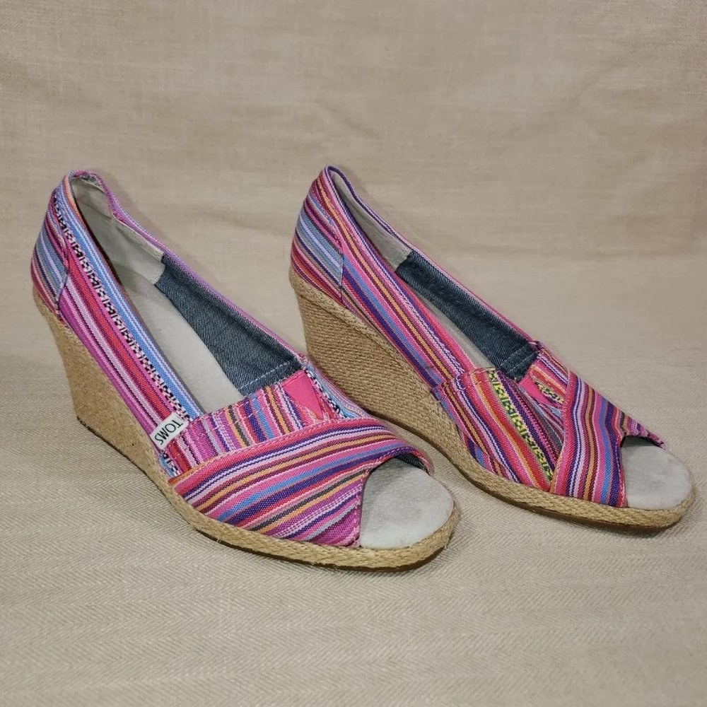 Rainbow Toms Espadrille Wedge Heels